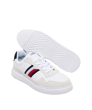 TOMMY HILFIGER LIGHT CUPSOLE MIX Sk&oacute;rzane trampki jasnobiały/andorra - Buty męskie - 5