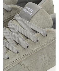 TOMMY HILFIGER TH CUPSET SUEDE Sk&oacute;rzane trampki antyczne srebro - Buty męskie - 3
