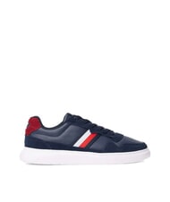 TOMMY HILFIGER LIGHT CUPSOLE MIX Sk&oacute;rzane trampki ciemna noc granatowa - Buty męskie - 2