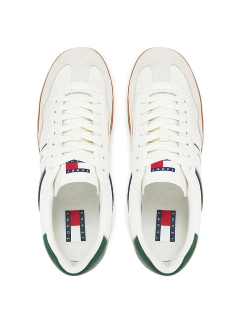 TH GREENWICH Sk&oacute;rzane trampki kość słoniowa - Buty męskie