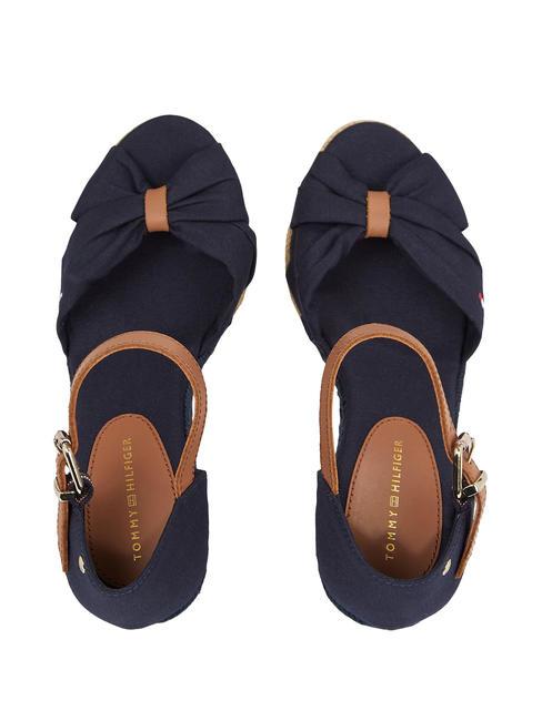 BASIC Wysokie sandały espadryle z odkrytymi palcami kosmiczny niebieski - Buty damskie