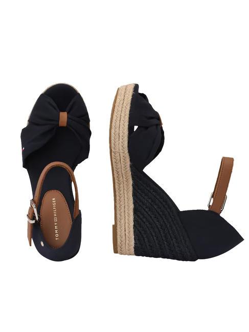 BASIC Wysokie sandały espadryle z odkrytymi palcami kosmiczny niebieski - Buty damskie