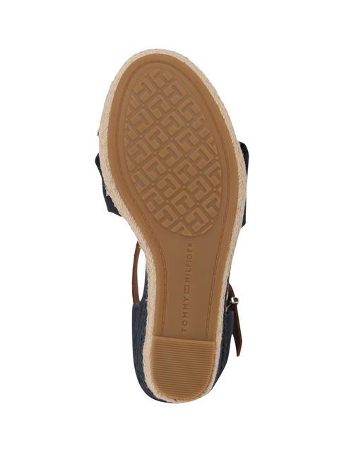 BASIC Wysokie sandały espadryle z odkrytymi palcami kosmiczny niebieski - Buty damskie