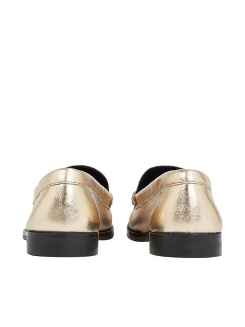 TH METALLIC Metaliczne sk&oacute;rzane mokasyny złoto - Buty damskie