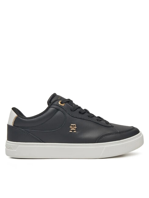 ESSENTIAL CHIC COURT Damskie sk&oacute;rzane trampki czarny - Buty damskie