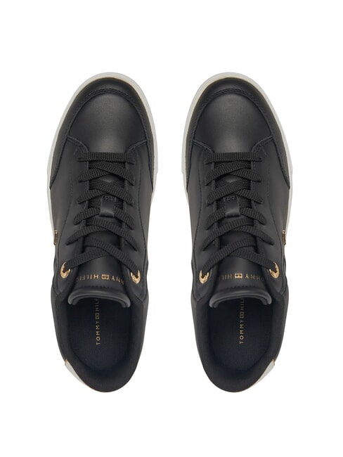 ESSENTIAL CHIC COURT Damskie sk&oacute;rzane trampki czarny - Buty damskie