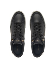 TOMMY HILFIGER ESSENTIAL CHIC COURT Damskie sk&oacute;rzane trampki czarny - Buty damskie - 4