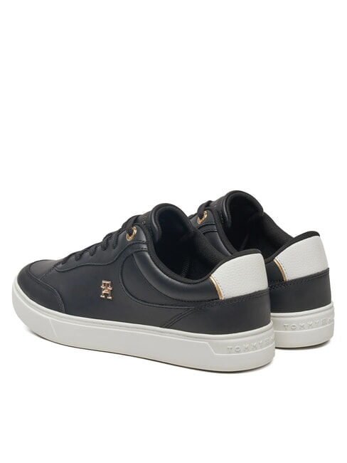 ESSENTIAL CHIC COURT Damskie sk&oacute;rzane trampki czarny - Buty damskie