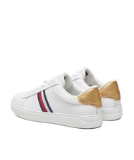 TOMMY HILFIGER ESSENTIAL COURT Damskie sk&oacute;rzane trampki biały - Buty damskie - 5