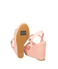 TOMMY HILFIGER ELENA Sandały na koturnie z espadryli r&oacute;żowy - Buty damskie - 4