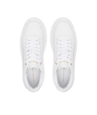 TOMMY HILFIGER MODERN COURT Sk&oacute;rzane trampki na platformie biały - Buty damskie - 4