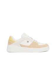 TOMMY HILFIGER BASKET MIX Damskie trampki starożytny biały/gliniasty otoczak - Buty damskie - 3