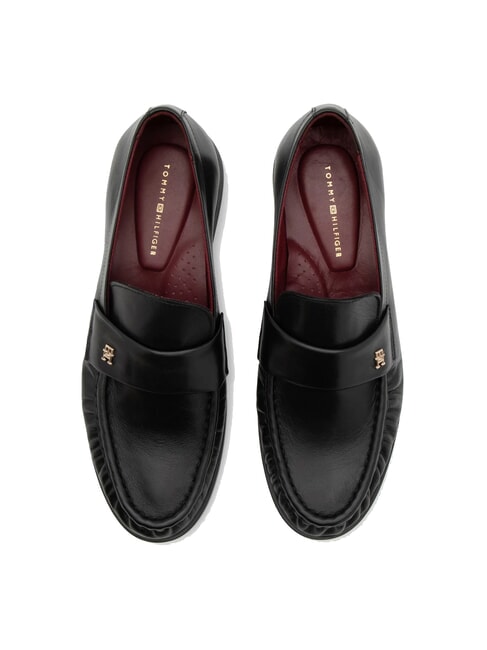 TH Mokasyny damskie sk&oacute;rzane czarny - Buty damskie