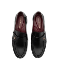 TOMMY HILFIGER TH Mokasyny damskie sk&oacute;rzane czarny - Buty damskie - 3