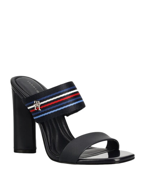 SLIDE Wysokie sandały z logo kosmiczny niebieski - Buty damskie