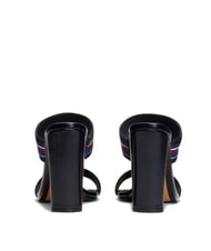 TOMMY HILFIGER SLIDE Wysokie sandały z logo kosmiczny niebieski - Buty damskie - 5