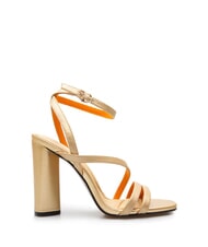 TOMMY HILFIGER TH GOLD BLOCK Wysokie sk&oacute;rzane sandały - Buty damskie