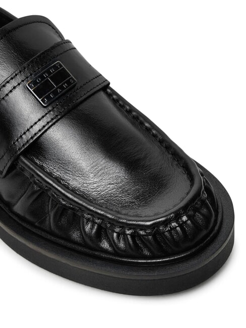 TJW ORIGIN LOAFER Mokasyny damskie sk&oacute;rzane czarny - Buty damskie
