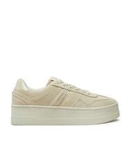 TOMMY HILFIGER GREENWICH Trampki na platformie ze sk&oacute;ry zamszowej papier gazetowy - Buty damskie - 2