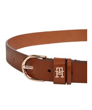 TOMMY HILFIGER ESSENTIAL EFFORTLESS Pasek sk&oacute;rzany wyprodukowany we Włoszech koniak - Paski - 2