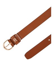TOMMY HILFIGER ESSENTIAL EFFORTLESS Pasek sk&oacute;rzany wyprodukowany we Włoszech koniak - Paski - 3