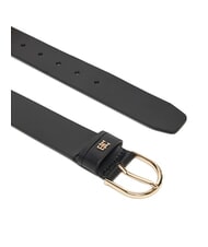TOMMY HILFIGER ESSENTIAL EFFORTLESS Pasek sk&oacute;rzany wyprodukowany we Włoszech czarny - Paski - 2