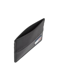 TOMMY HILFIGER TJ HERITAGE LEATHER Płaski uchwyt na karty czarny - Portfele męskie - 3