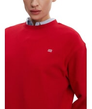 TOMMY HILFIGER TH Bluza z okrągłym dekoltem i regularnym krojem podstawowy czerwony - Bluzy damskie - 3