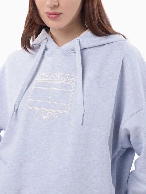OUTLINE FLAG TEE Bluza z kapturem o regularnym kroju lodowoniebieski wrzos - Bluzy damskie