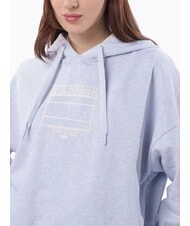 TOMMY HILFIGER OUTLINE FLAG TEE Bluza z kapturem o regularnym kroju lodowoniebieski wrzos - Bluzy damskie - 3