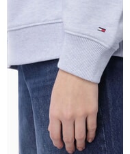TOMMY HILFIGER OUTLINE FLAG TEE Bluza z kapturem o regularnym kroju lodowoniebieski wrzos - Bluzy damskie - 4