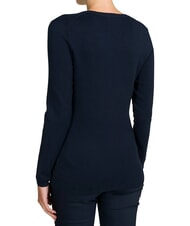 TOMMY HILFIGER TH Sweter damski z dekoltem w serek - Koszulki damskie
