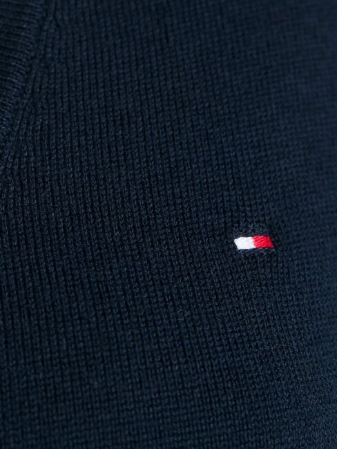 TH Sweter damski z dekoltem w serek niebieski - Koszulki damskie