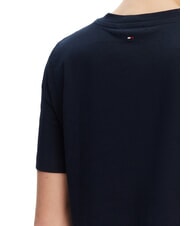 TOMMY HILFIGER TH Koszulka z kr&oacute;tkim rękawem o regularnym kroju ciemna noc granatowa - Koszulki i topy damskie - 4