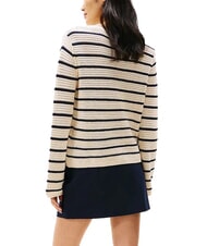 TOMMY HILFIGER POINTELLE CROCHET Lekki sweter w paski - Koszulki damskie