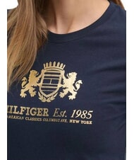 TOMMY HILFIGER VARSITY Koszulka damska o dopasowanym kroju z nadrukiem ciemna noc granatowa - Koszulki i topy damskie - 3