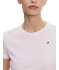 TOMMY HILFIGER SLUB Koszulka bawełniana z kr&oacute;tkim rękawem jasnor&oacute;żowy - Koszulki i topy damskie - 3