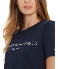 TOMMY HILFIGER TH 1985 Koszulka bawełniana ciemna noc granatowa - Koszulki i topy damskie - 3