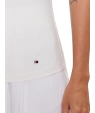 TOMMY HILFIGER TH Top bez rękaw&oacute;w ecru - Koszulki i topy damskie - 3