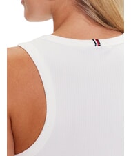 TOMMY HILFIGER TH Top bez rękaw&oacute;w ecru - Koszulki i topy damskie - 4