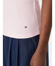 TOMMY HILFIGER TH Top bez rękaw&oacute;w jasnor&oacute;żowy - Koszulki i topy damskie - 3