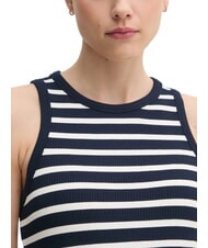 TOMMY HILFIGER TH Top bez rękaw&oacute;w ciemnoniebieski/ecru stp - Koszulki i topy damskie - 3