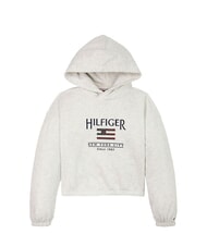 TOMMY HILFIGER KIDS BIMBA Bluza z kapturem i naszywką z cekin&oacute;w śnieżnobiały wrzos - Bluzy dziecięce - 4