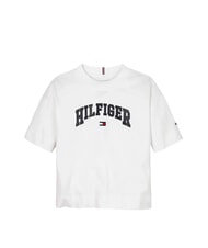 TOMMY HILFIGER KIDS BIMBA Luźny kr&oacute;j, koszulka z kr&oacute;tkim rękawem biały - Koszulka dziecięca - 4