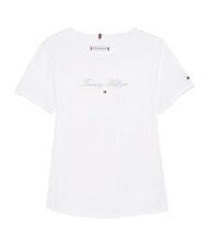 TOMMY HILFIGER KIDS BIMBA Koszulka z kr&oacute;tkim rękawem i nadrukowanym logo biały - Koszulka dziecięca - 3