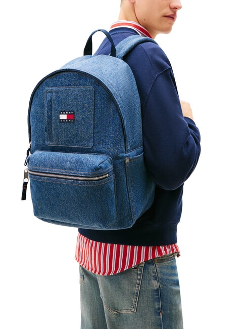 TJ UTILITY Plecak dżinsowy średni denim - Plecaki szkolne i rekreacyjne