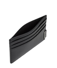 TOMMY HILFIGER TH HARDWARE Sk&oacute;rzany uchwyt na karty czarny - Portfele męskie - 3