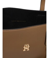 TOMMY HILFIGER TH ICON Torebka z paskiem na ramię Nordycki szarobrązowy - Torby damskie - 4