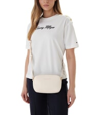 TOMMY HILFIGER TH LOGO Mała torba na ramię muślin - Torby damskie - 5