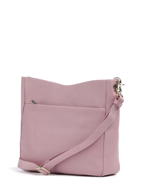 MELLOW LEATHER Torba na ramię typu hobo r&oacute;ża liliowa - Torby damskie